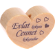 motif bead, heart-shaped – "Evlat kokusu Cennet kokusudur" : natural